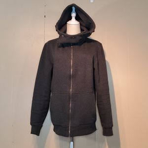 Gene Uni-Sex Smokey Black High-Neck Hoodie